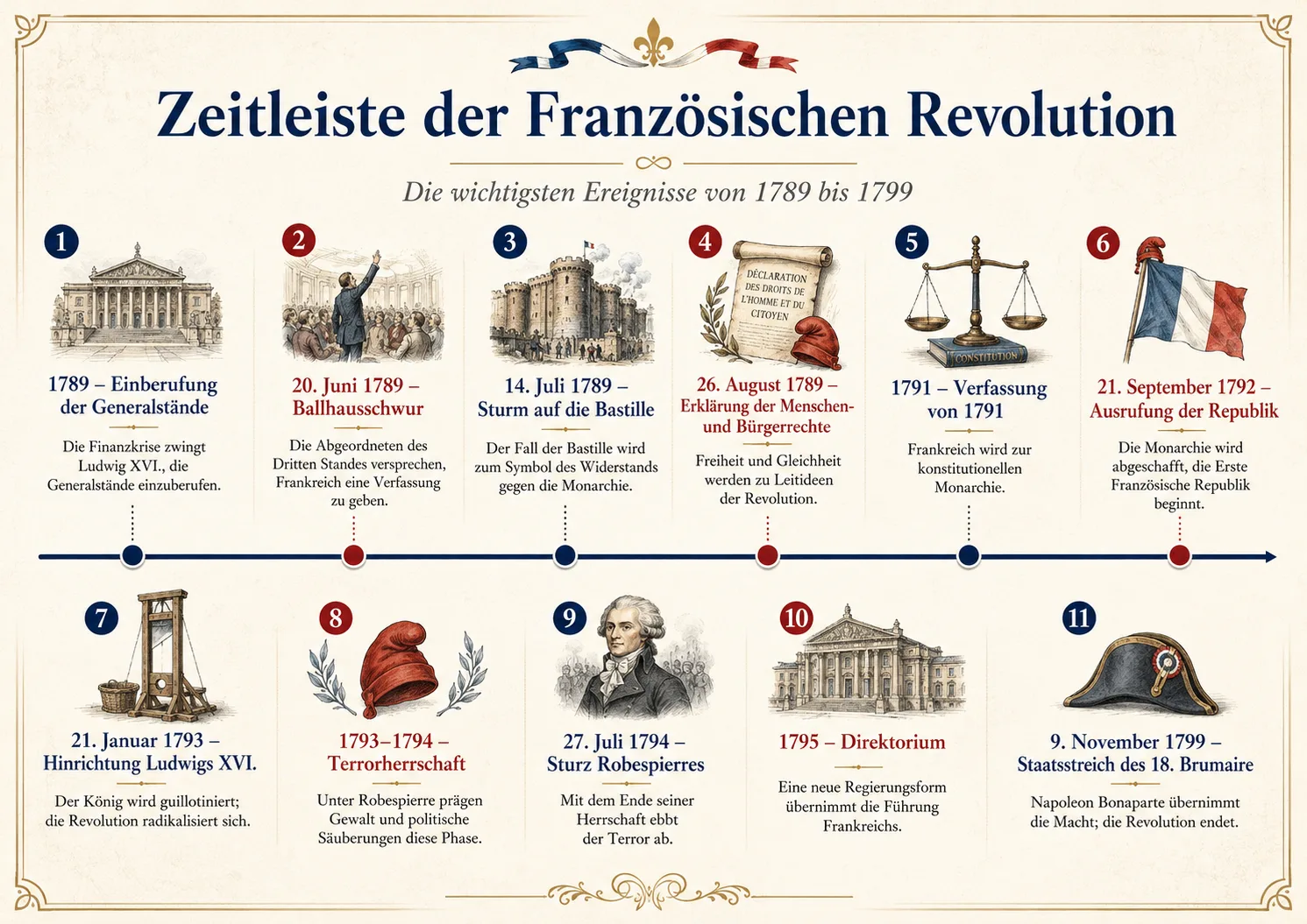 Zeitleiste Französische Revolution